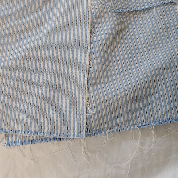 NEW THOM BROWNE BLUE Striped Wool Double Breasted BLAZER Women's RARE - Picture 8 of 16